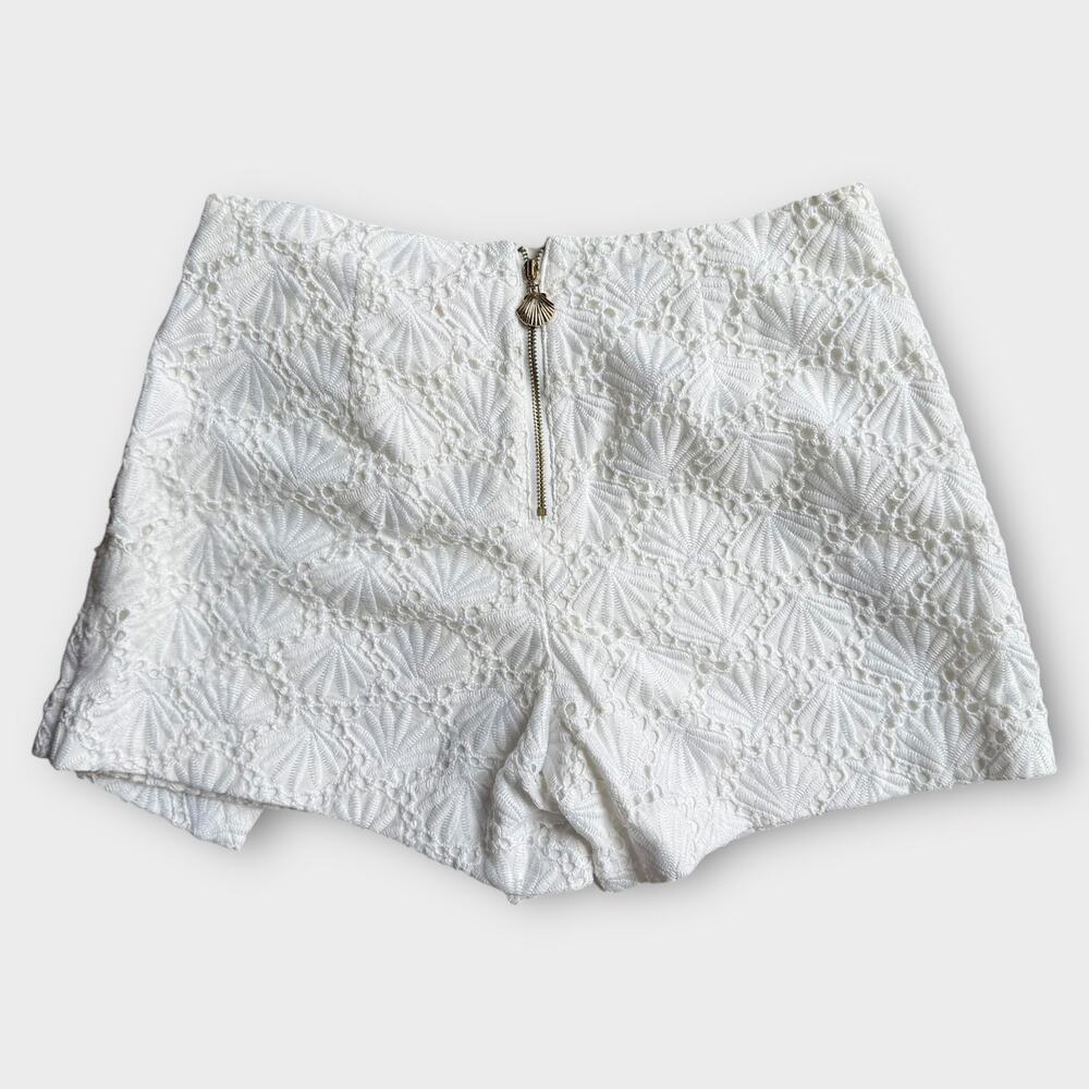 Lilly Pulitzer Shell Skort Size 2 Small Coastal Boho Preppy Cotton Mini - Picture 2 of 10